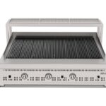 GAS COUNTERTOP CAST IRON GRILL WITH RESTING AREA AND WATER TRAY